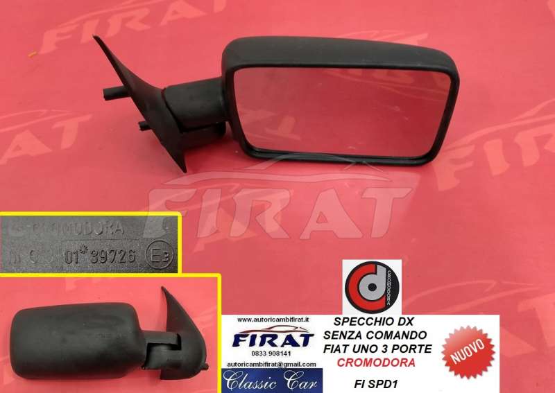 SPECCHIO FIAT UNO 3 PORTE DX S.C. (CROMODORA - Clicca l'immagine per chiudere